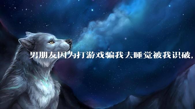 男朋友因为打游戏骗我去睡觉被我识破，然后我提了分手，他同意了，问问男孩子们他怎么想的？